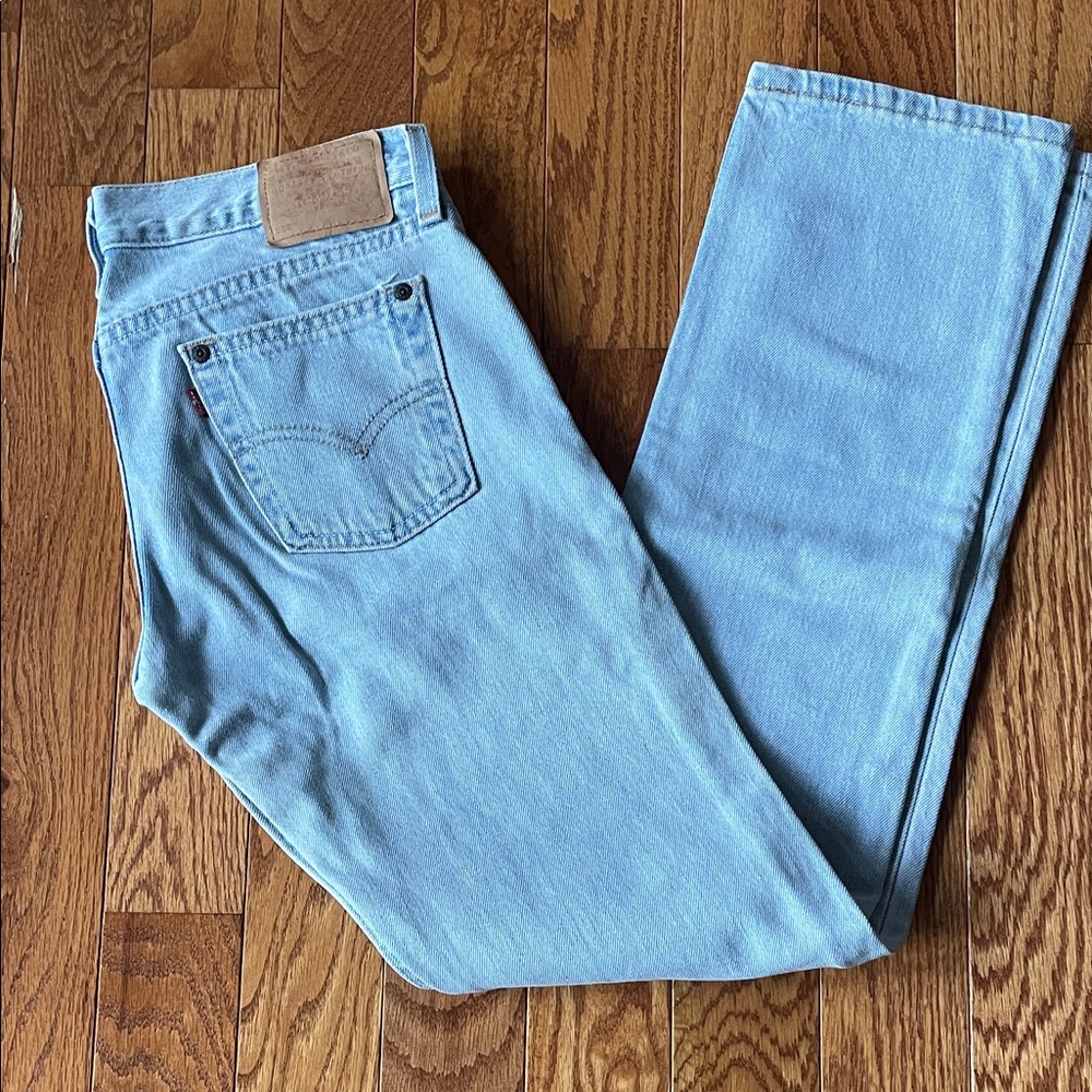 Women’s 502 Levi's Superlow Button Fly Light Blue Straight Leg Jeans